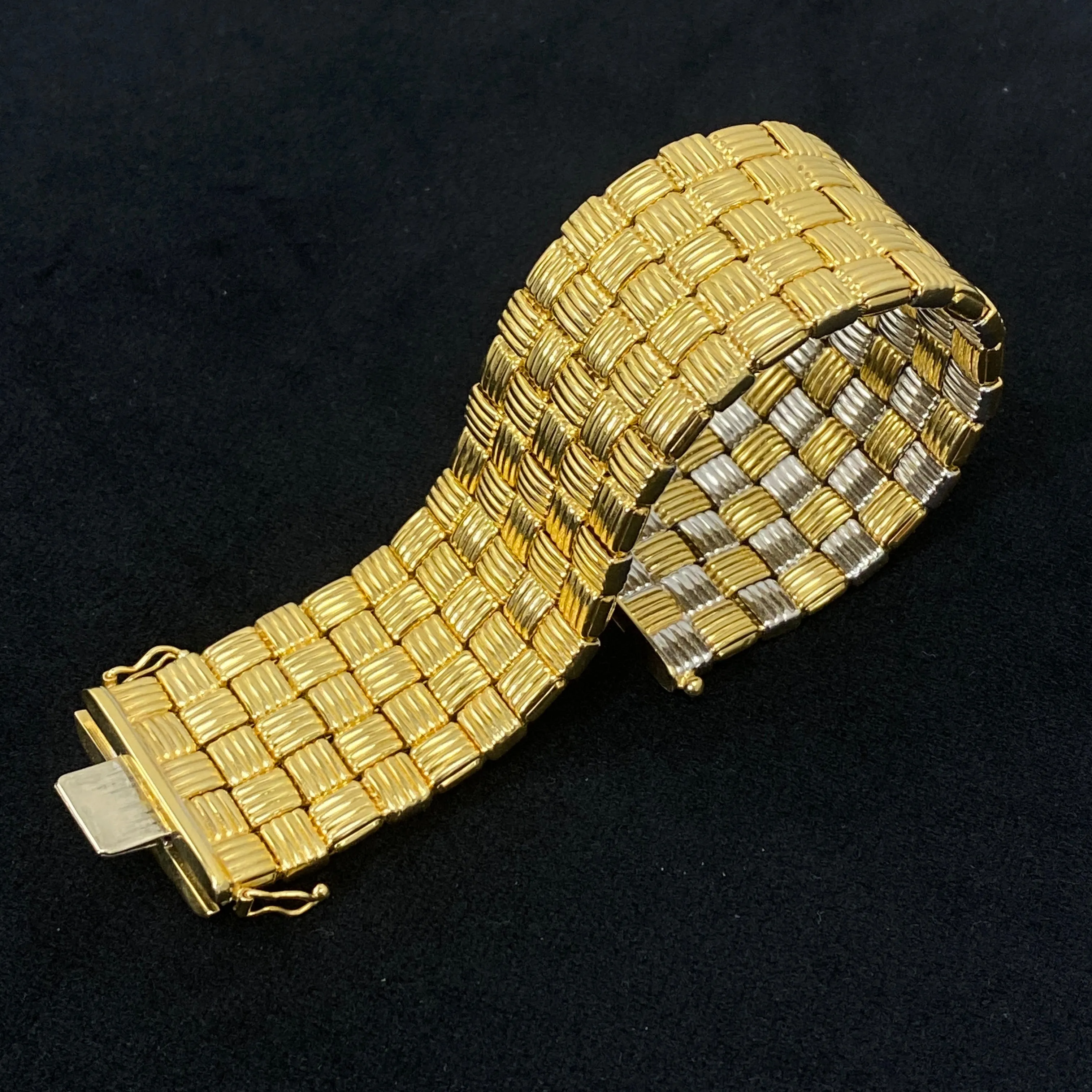 18K Woven Double Sided Bracelet