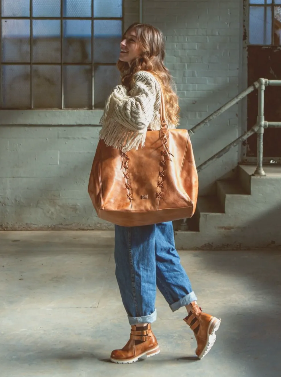 BedStu Rebekah Tote - Tan Rustic