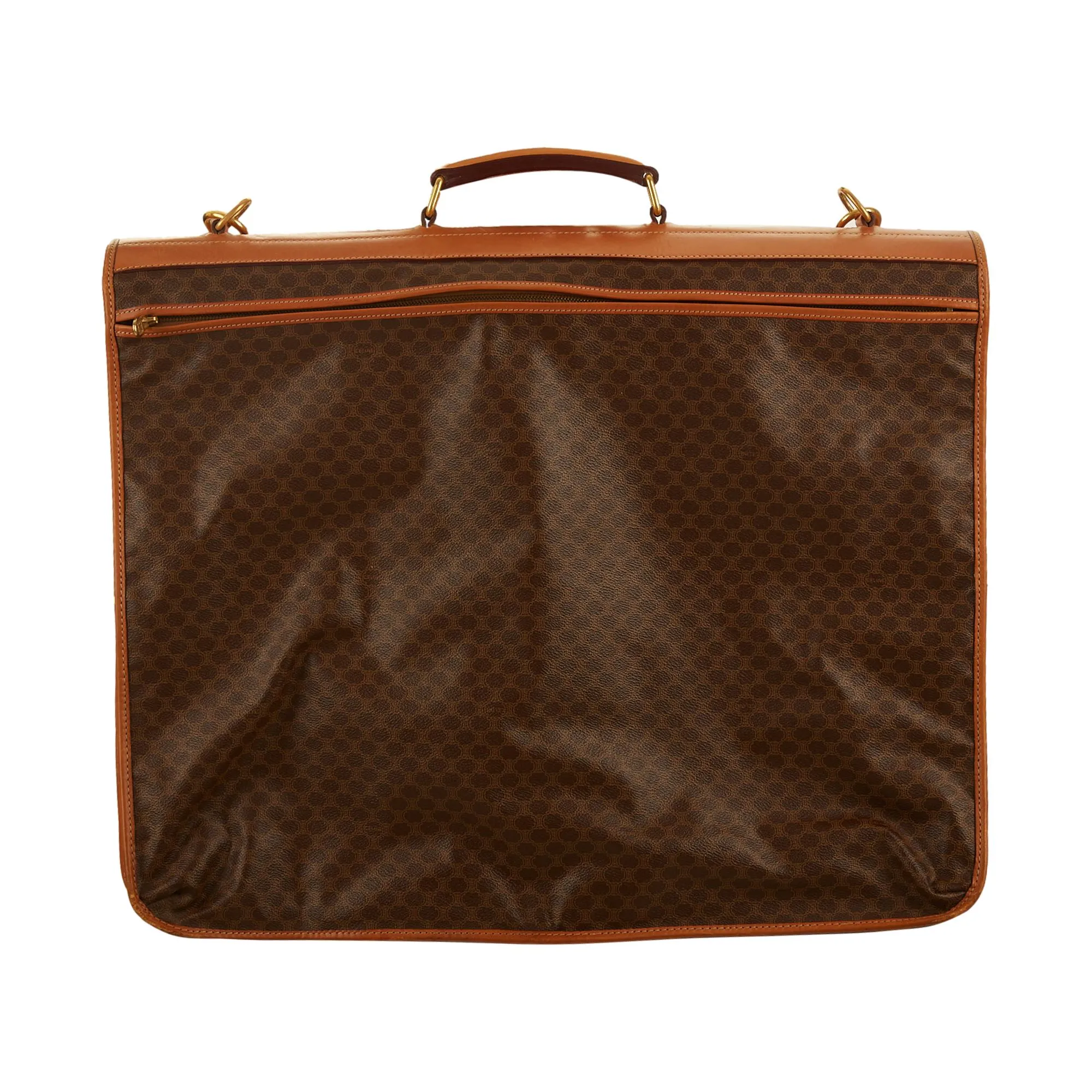 Celine Brown Leather Travel Garment Bag