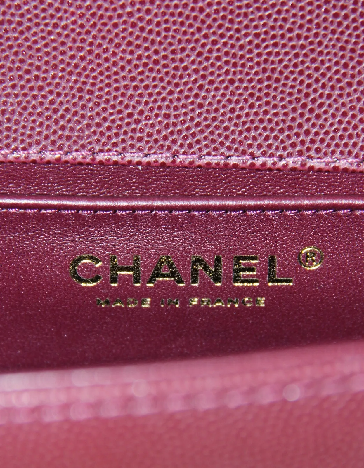 Chanel 2024 Burgundy Caviar Medium Top Handle Boy