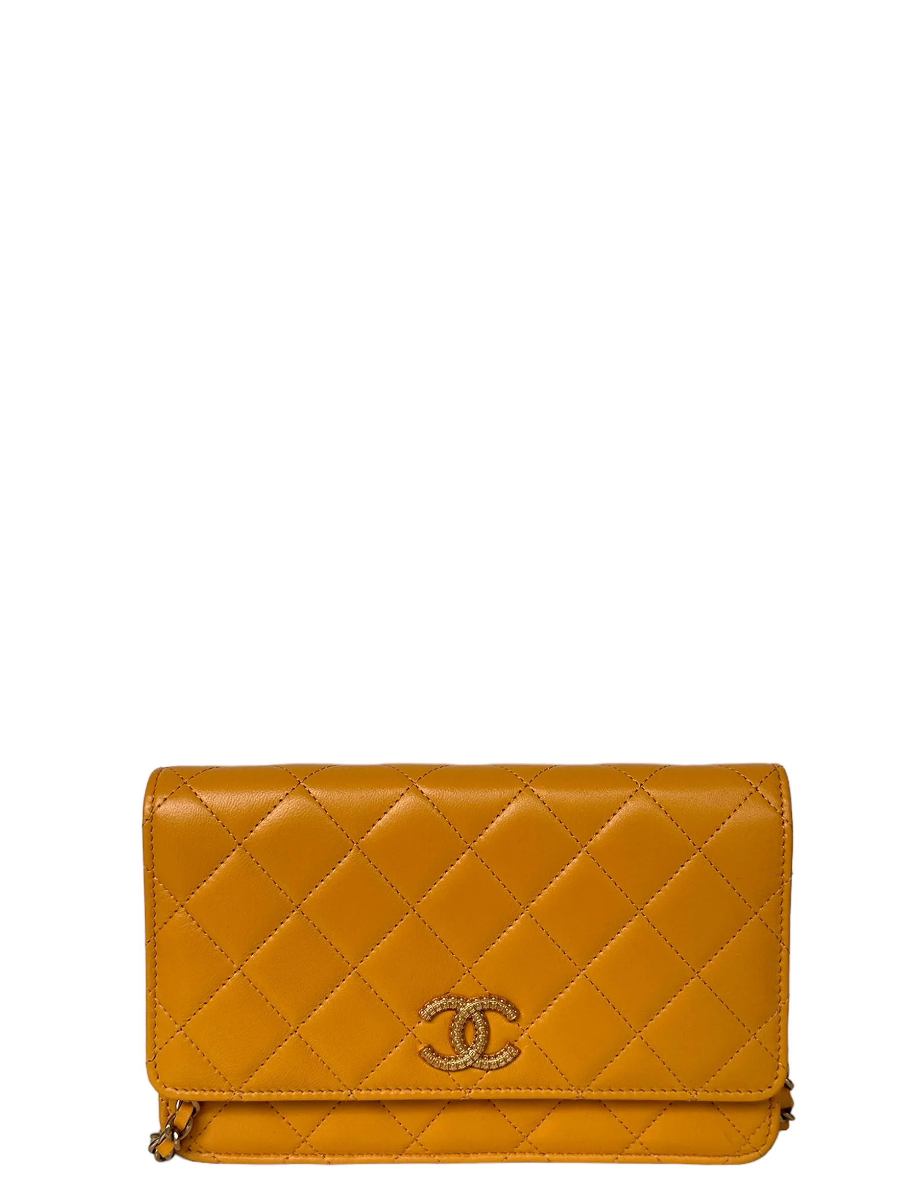 Chanel '23 NEW Yellow Quilted WOC Crossbody