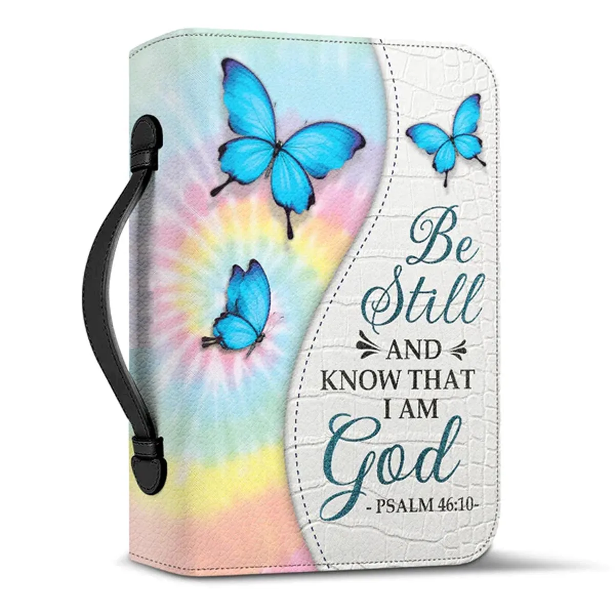 Christianart Bible Cover, Be Still And Know That I Am God Butterfly Tie Dye Psalm 46:10, Personalized Bible Cover, Gifts For Women, Christmas Gift.