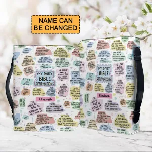 Christianartbag Bible Cover, Daily Affirmation Bible Cover - Personalized Scripture Encouragement, CABBBCV02150823.