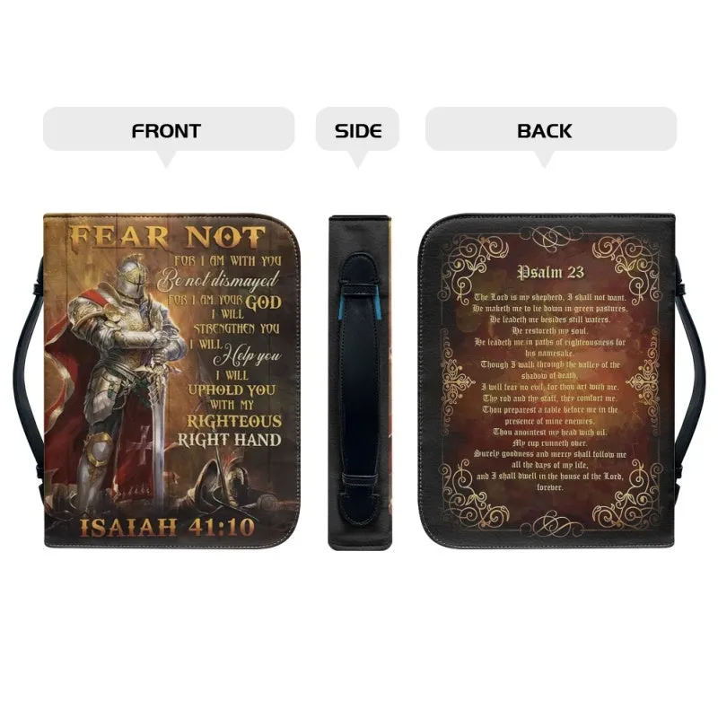 Christianartbag Bible Cover - Fear Not Isaiah 41:10 Personalized Bible Cover Purple - Warrior Bible Cover - Personalized Bible Cover - Christmas Gift - CABBBCV01021023.