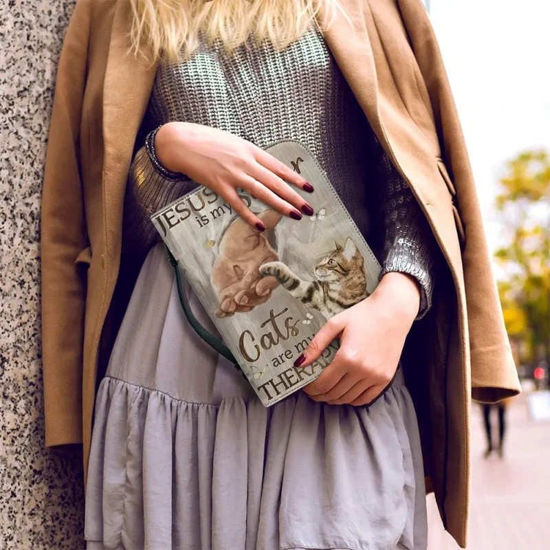 Christianartbag Bible Cover, Jesus Is My Savior Cats Are My Therapy  Bible Cover, Personalized Bible Cover, Bible Cover Christ and Cats, Christian Gifts, CAB07151023.