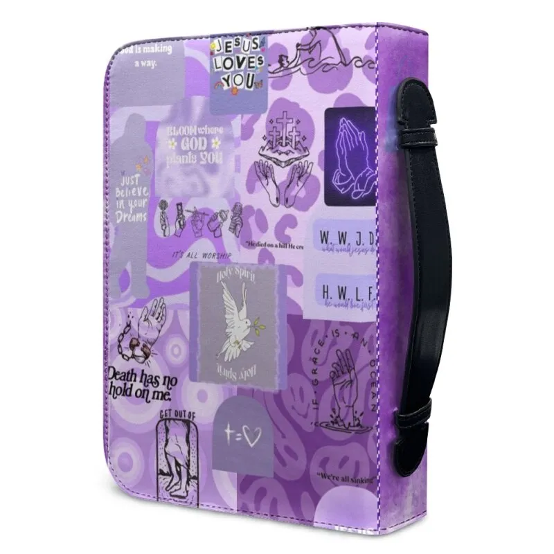 Christianartbag Bible Cover, My Bible Affirmations Personalized Bible Cover, Personalized Bible Cover, Purple Bible Cover, Christmas Gift, CABBBCV06160823.