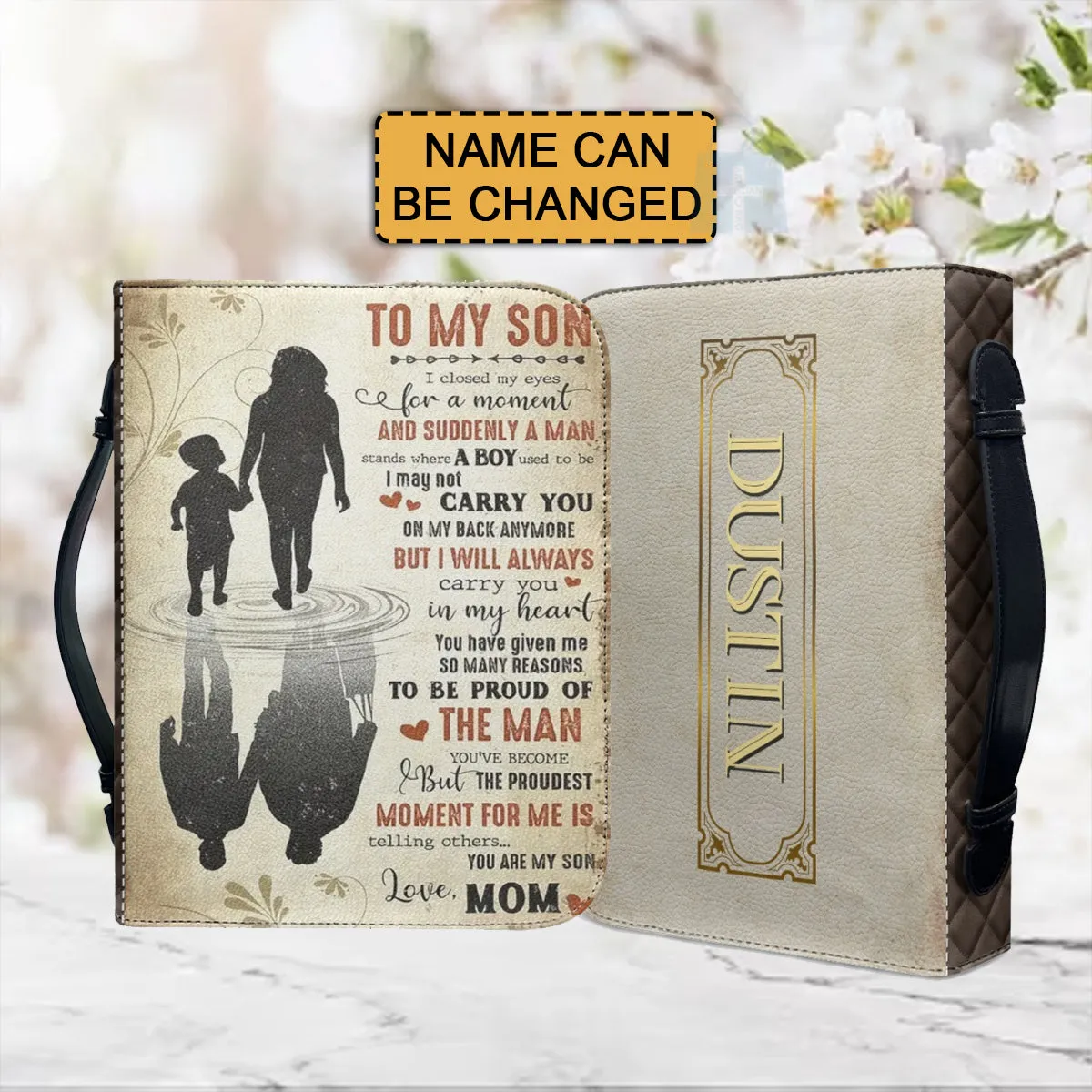 Christianartbag Bible Cover, To My Son From Mom Bible Cover, Personalized Bible Cover, Art Design Bible Cover, Christian Gifts, CAB01061223.