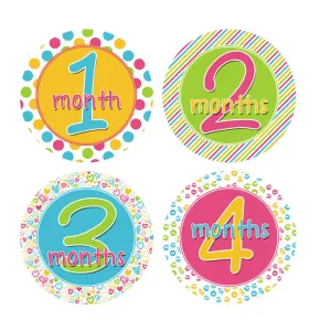 Colorful Baby Month Stickers