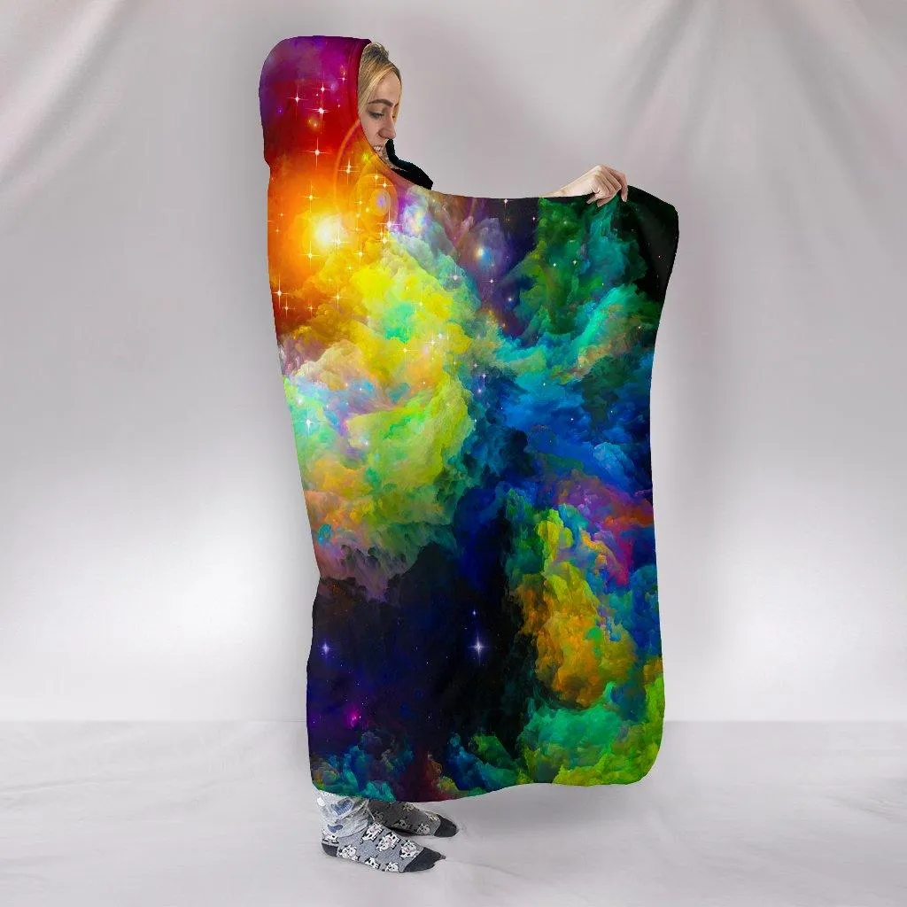 Colorful Universe Hooded Blanket