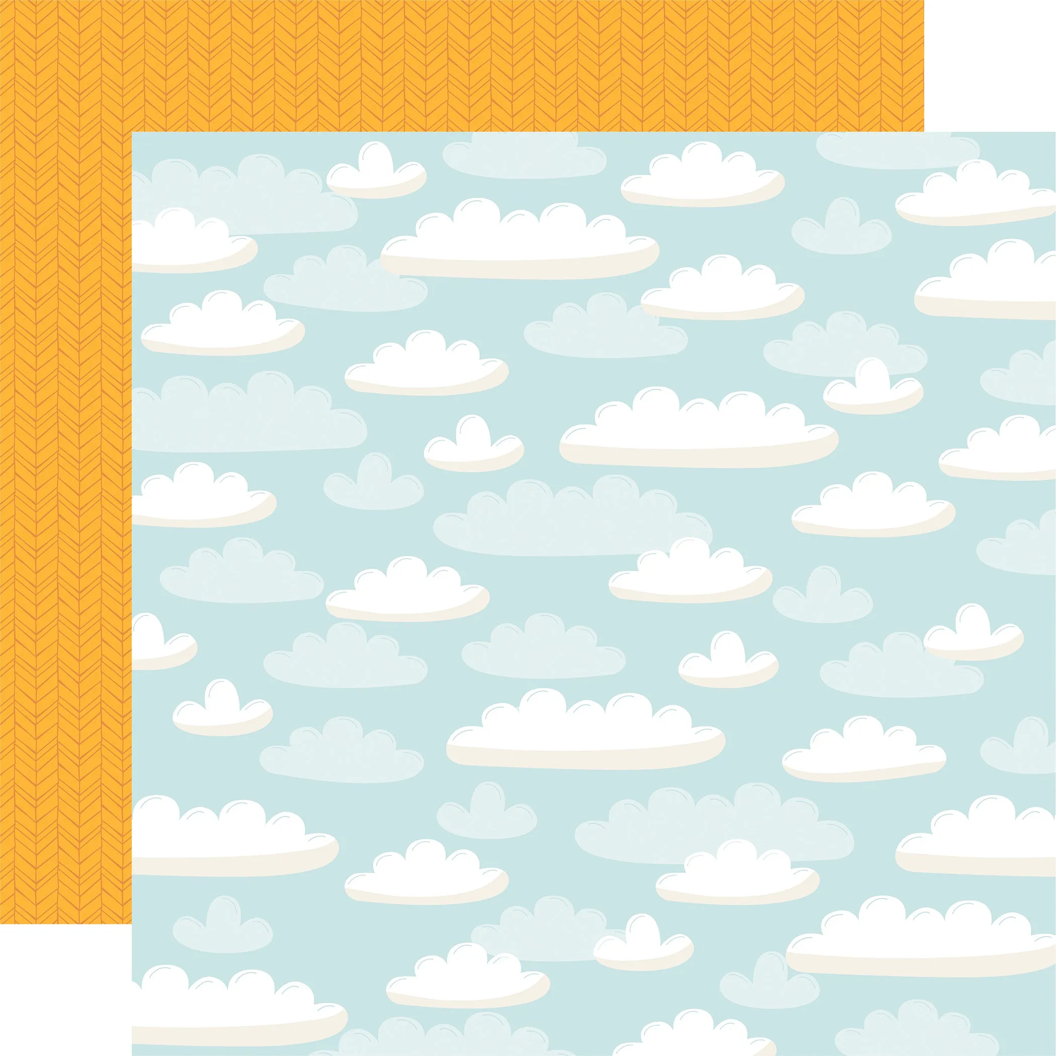 Echo Park - Into The Wild - 12x12 Single Sheet / Perfect Day Clouds