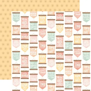 Echo Park - Our Baby Girl - 12x12 Single Sheet / Precious Phrases