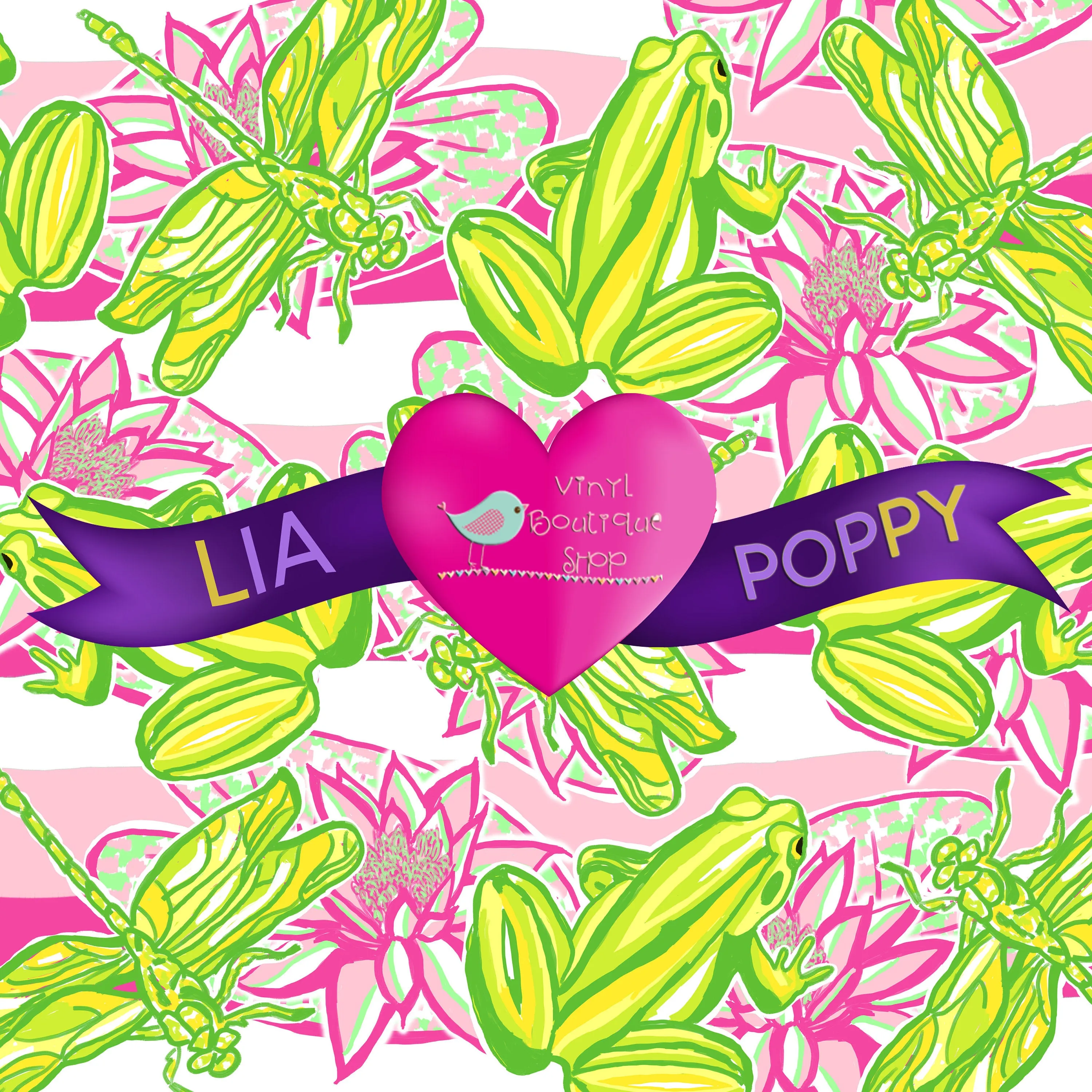 Frog Lia Poppy Vinyl Sheet LPY-86