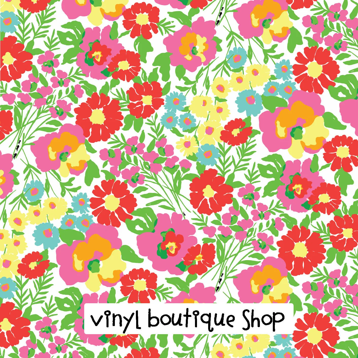 Garden By The Sea Lilly Inspired Printed Patterned Craft Vinyl