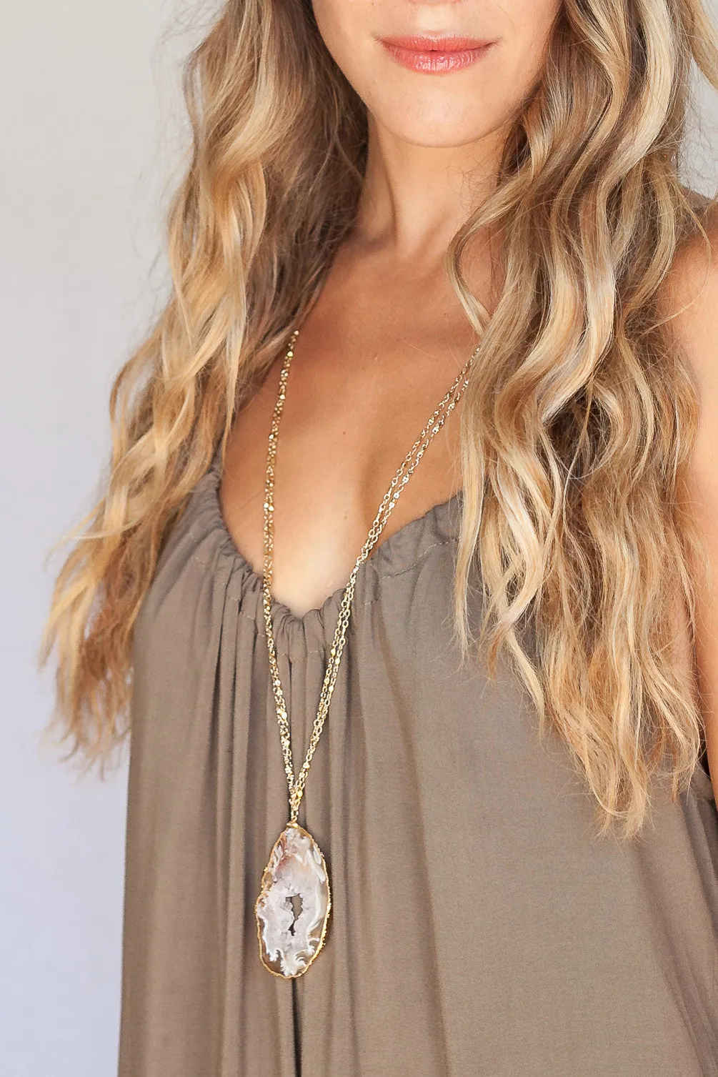 Geode Slice Necklace