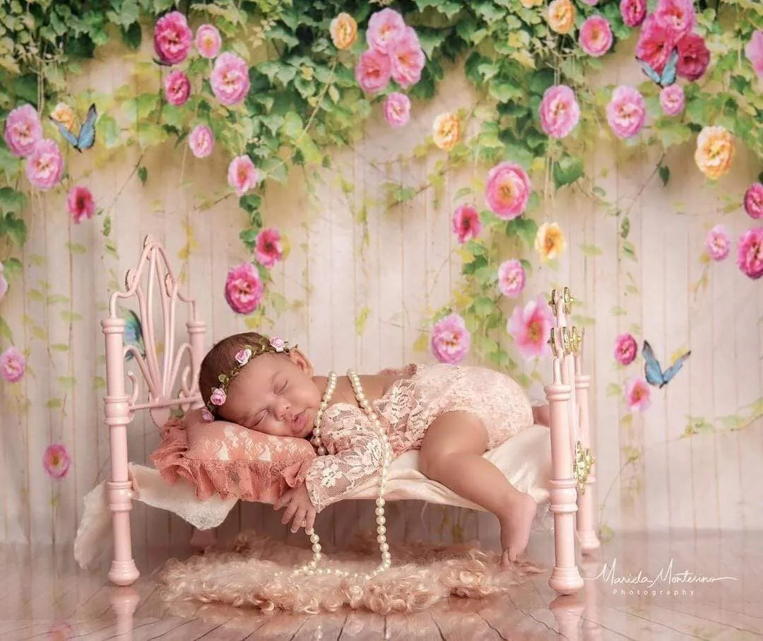 Kate Flower Wall Backdrop Wood Floral Background for photography