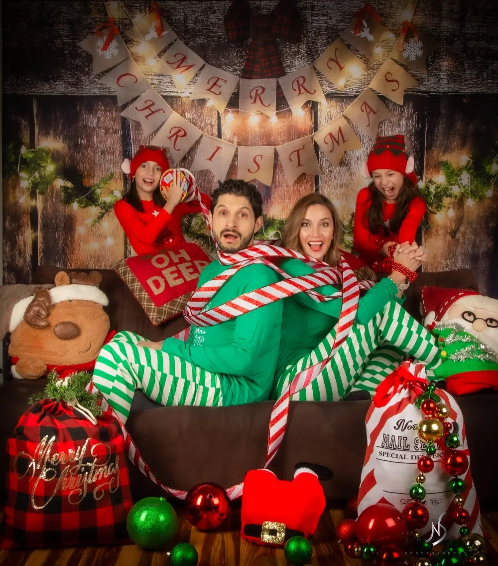 Kate Merry Christmas Wooden Backdrop Designed By AAE Photography