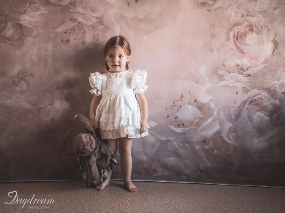 Kate Pink Fine Art Blurry Flowers  Backdrop Designed by GQ