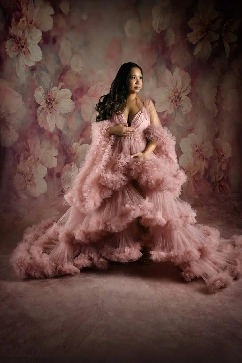 Kate Pink Floral Fine Art Backdrop for Photography