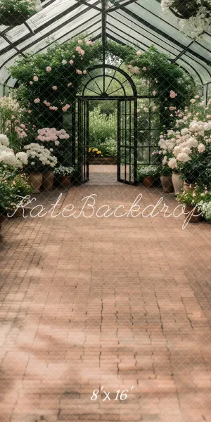 Kate Sweep Spring Greenhouse Garden Path Backdrop Designed by Patty Robert
