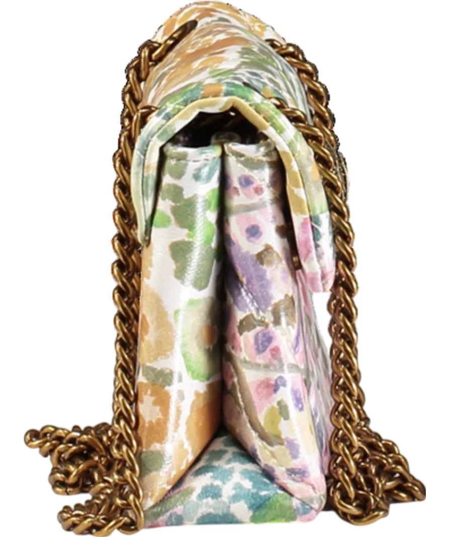 Kurt Geiger Pink Floral Couture Mini Kensington Bag