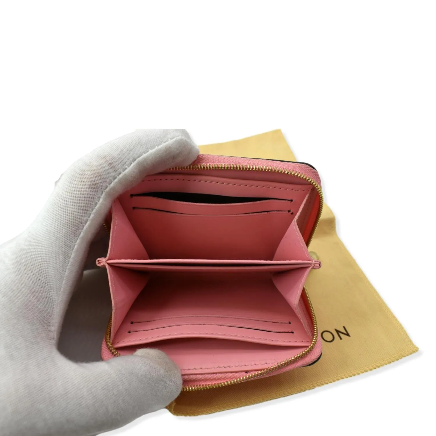 LOUIS VUITTON Vernis Leather Zippy Coin Purse Sunrise