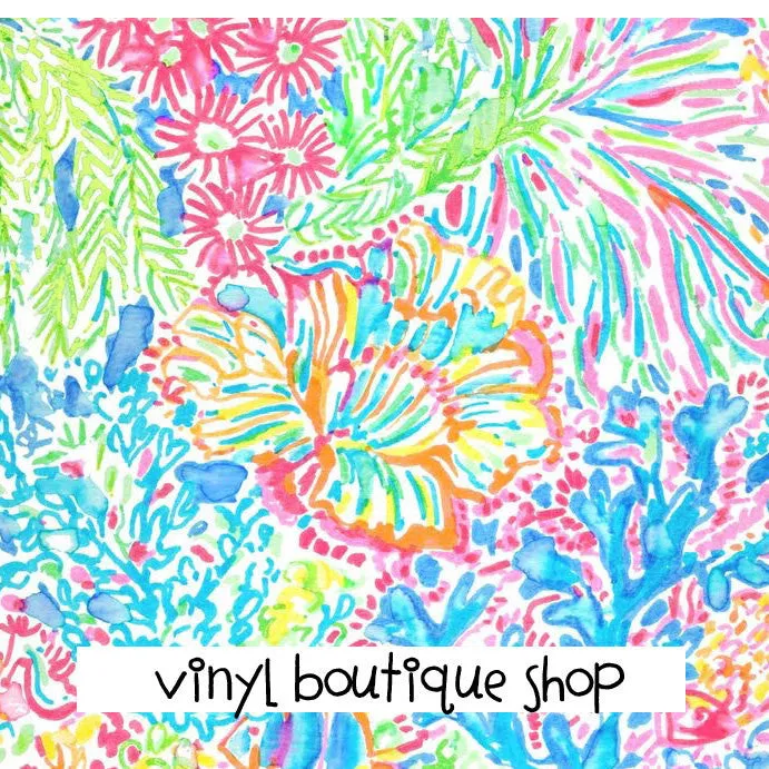 Lovers Coral Lilly Inspired Printed Patterned Craft Vinyl