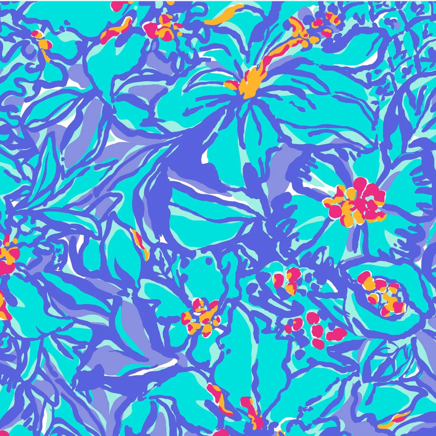 Mai Tai Purple Blue Floral Lilly Inspired Printed Patterned Craft Vinyl