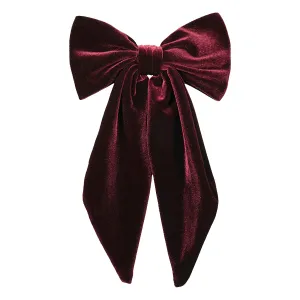 Marie Antoinette Burgundy Tail Bow Barrette