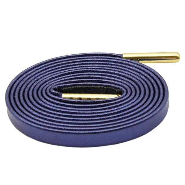 Metallic Leather Shoelaces