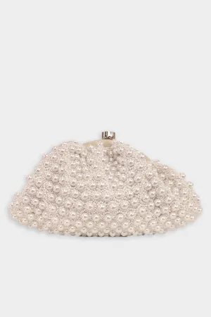 Pearl Coin Purse in White