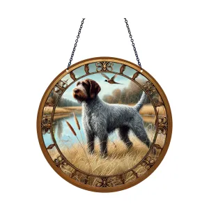 Pointing Griffon Acrylic Suncatcher with chain #SC486 by d'ears