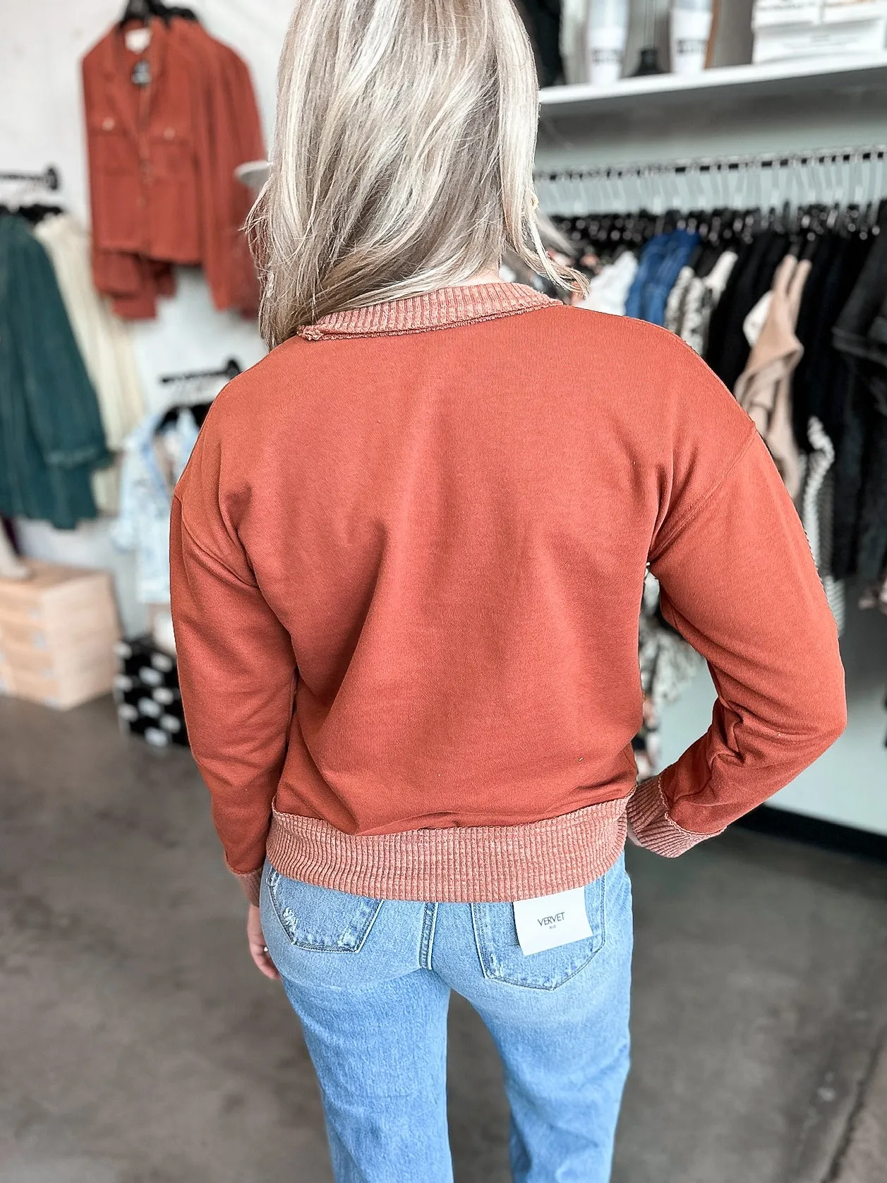 Rustic Ribbed Crewneck