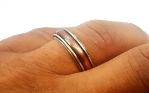 Rustic wedding ring for women or men