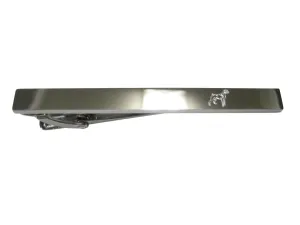 Silver Toned Etched Sleek Boxer Dog Tie Clip