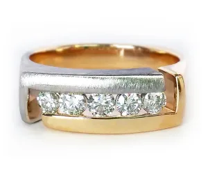 Sleek and Modern Men's Wedding Ring Redesign