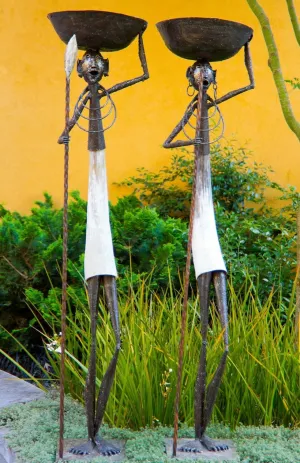 Striking Kenyan Warrior Bowl Sculpture