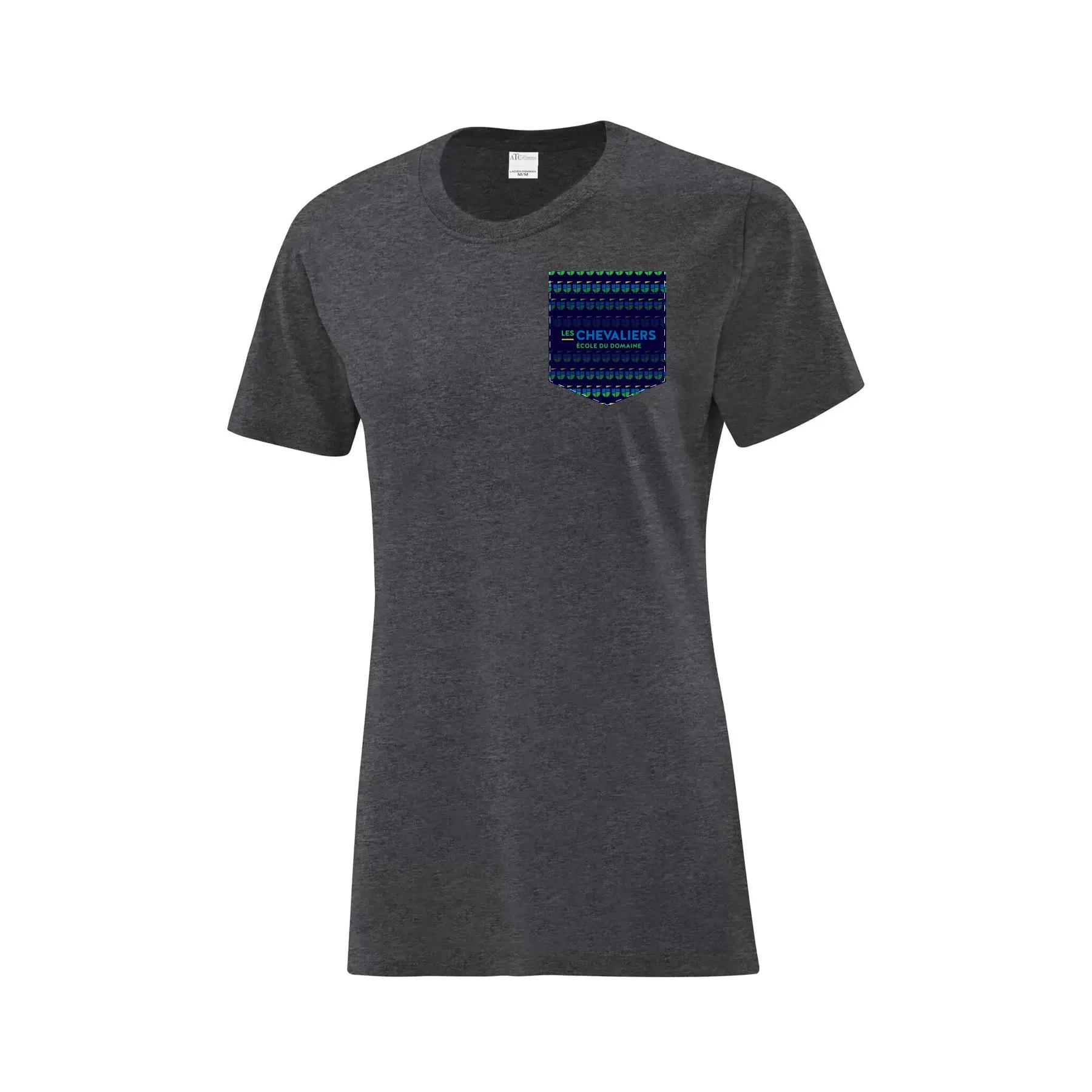 T-shirt gris foncé chiné à poche Pasté  - École du Domaine
