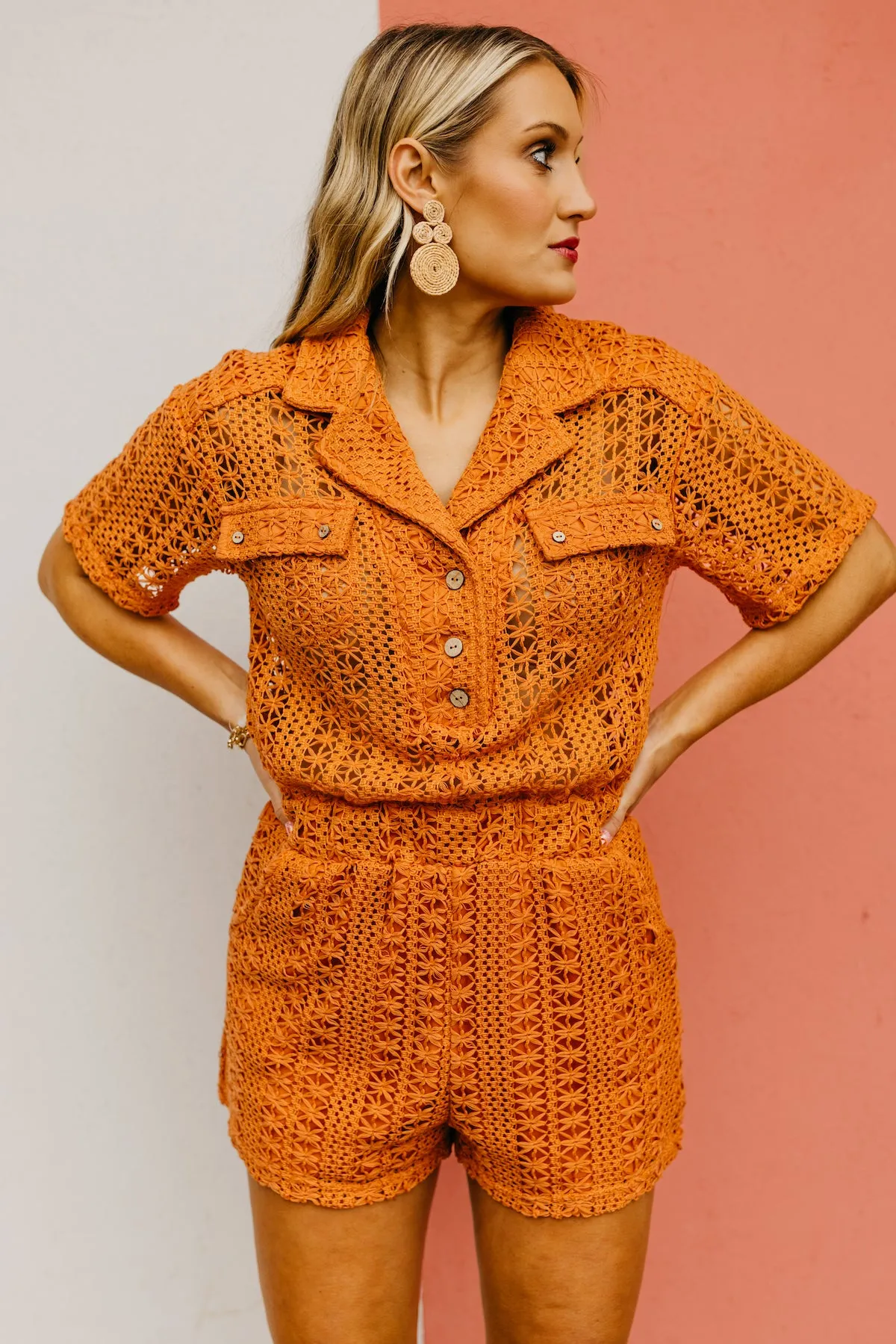 The Matias Eyelet Woven Romper