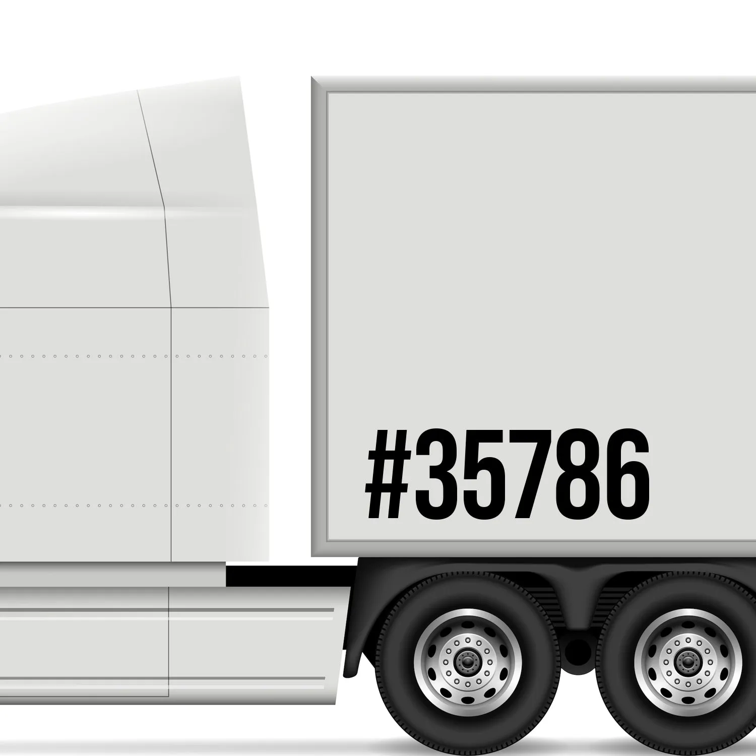 Trailer Box Number Decal Sticker Lettering, 2 Pack