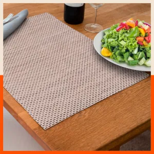 Woven PVC Table Mats/Placemats for Home Dining Table at Home (Wade Set of 6)