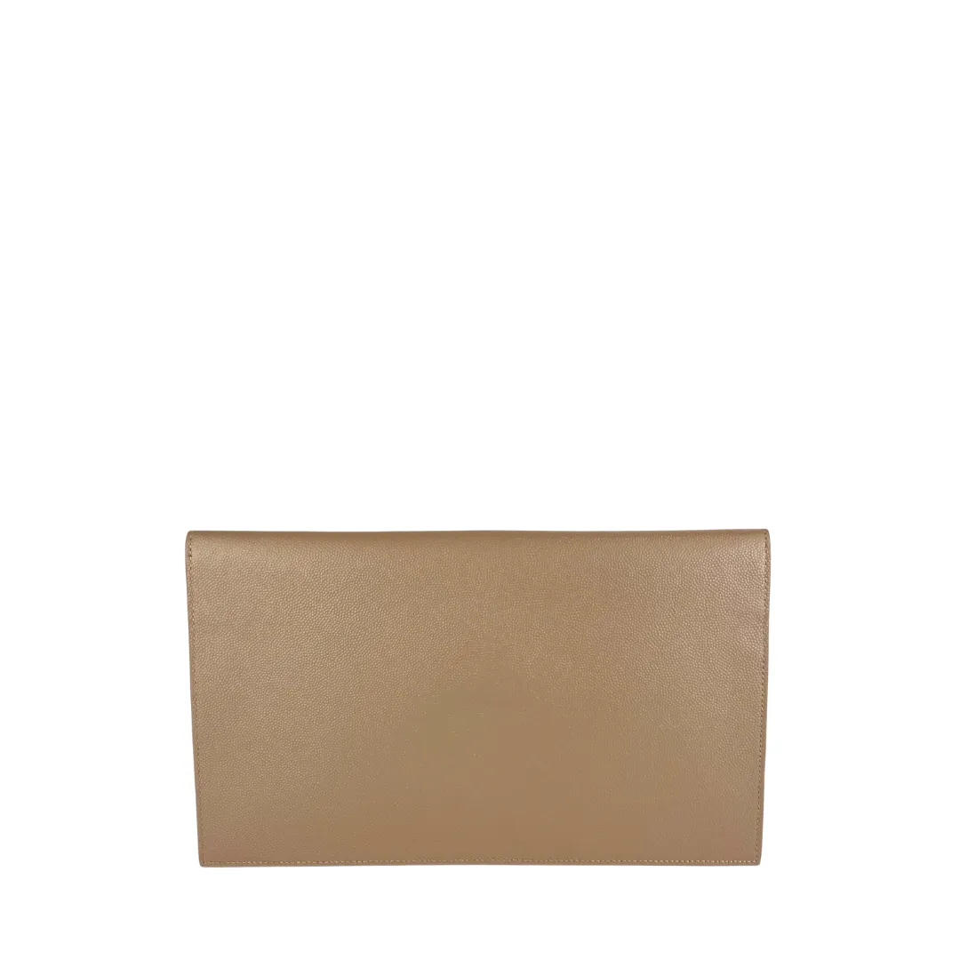 YSL Beige Uptown Clutch